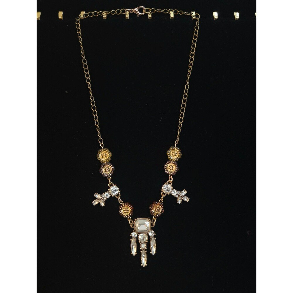 Gold Crystal Boho Necklace